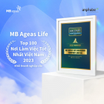 Bảo hiểm Nhân thọ MB Ageas Life được vinh danh “Top 100 Nơi làm việc tốt nhất Việt Nam 2023"